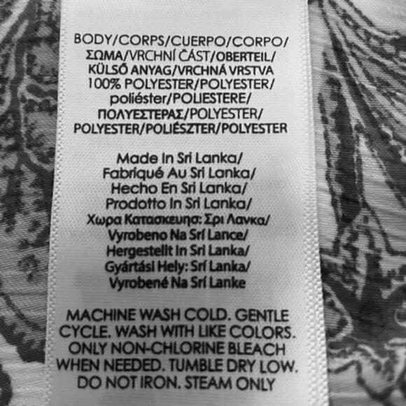 CHAPS Cotton Raglan Peasant Top - Size Large - Picture 5 of 5